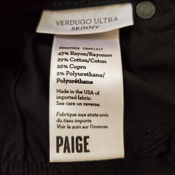PAIGE Transcend - Verdugo Ultra Skinny Jeans Sz 30 - Picture 12 of 12